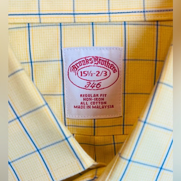 Brooks Brothers Men’s Non-Iron Button Down Dress Shirt Size: 15.5 - Picture 3 of 4